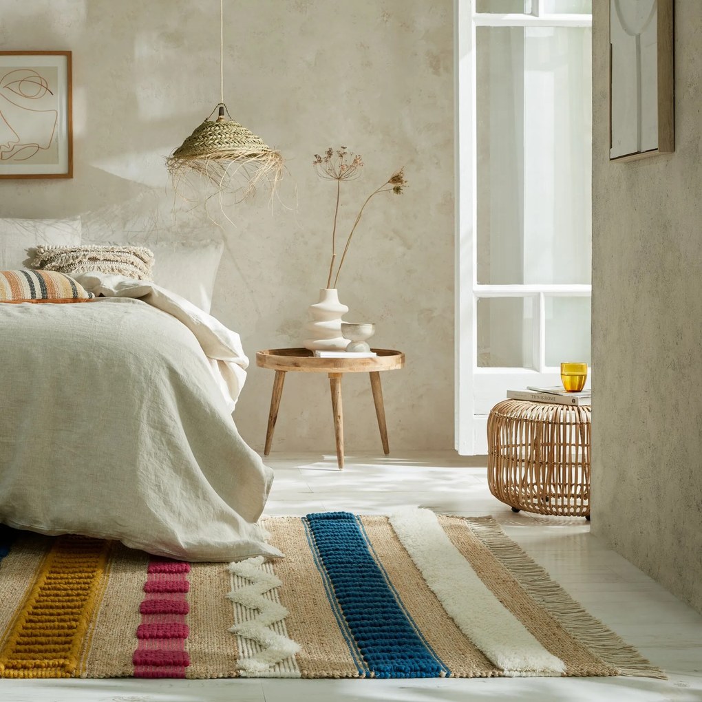 Flair Rugs, Kusový koberec Jubilant Medina Jute Natural/Multi, 120x170, viacfarebná, obývacia izba