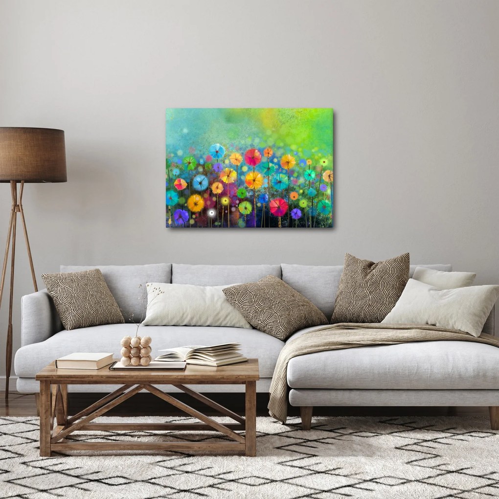 Obraz - Abstraktné kvety (70x50 cm)