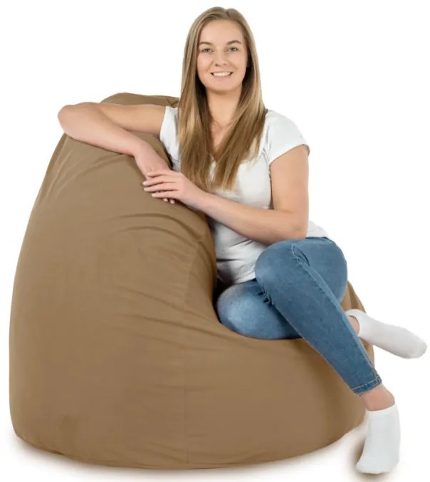 Plyšový sedací vak SAKO Béžový