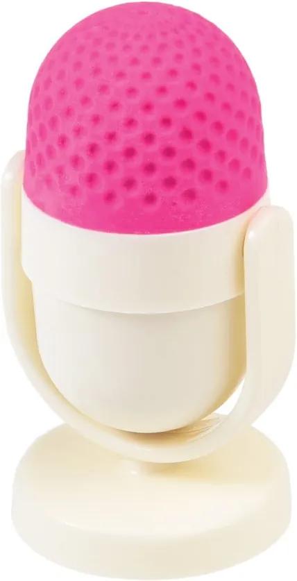 Ružovo-biela guma na gumovanie so strúhadlom Rex London Microphone, ⌀ 4 cm