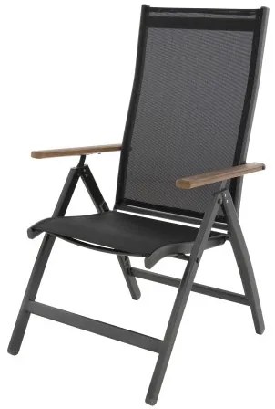 Doppler EXPERT WOOD Plus - záhradné hliníkové polohovacie kreslo