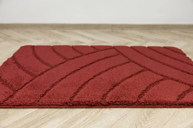 Kúpeľňový koberček Sash Carmine pruhy