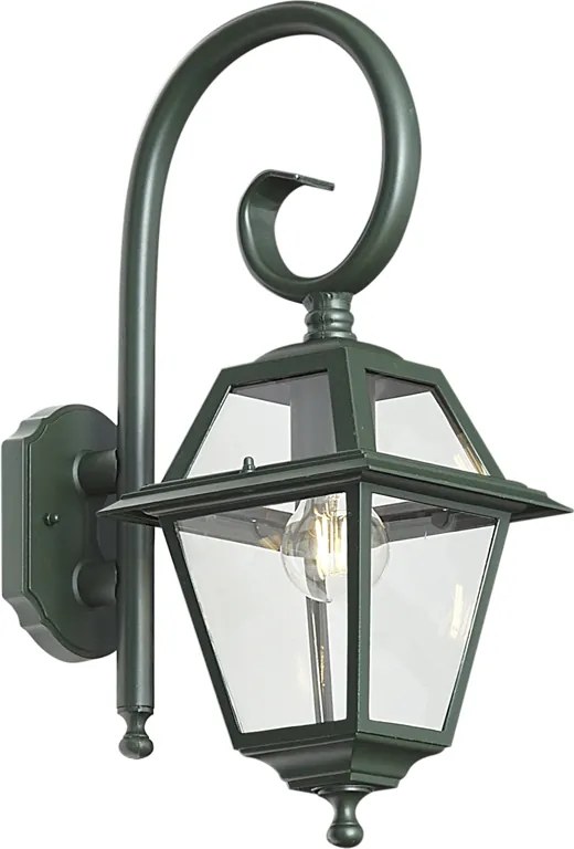 Klasické vonkajšie nástenné svietidlo tmavozelené IP44 - Berta