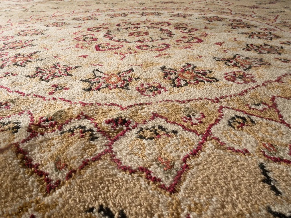 Spoltex, Kusový koberec Salyut beige 1566 A, 120x170, béžová, kancelária
