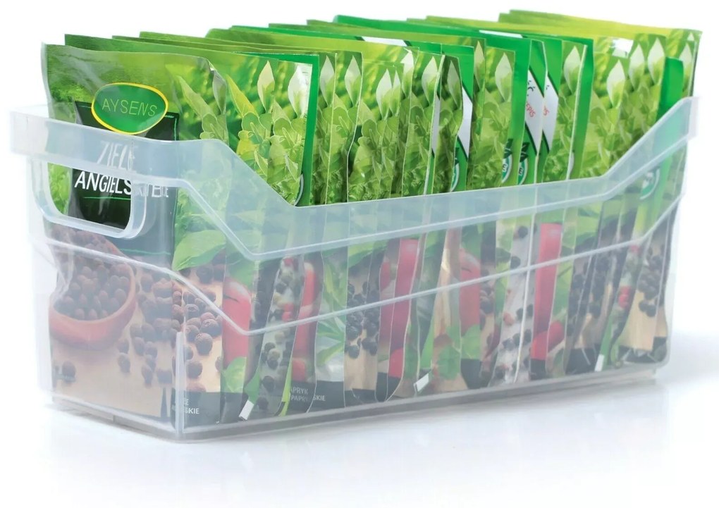 Prosperplast Úložný box, úzky s rúčkou, systémový NUK 28 x 12 x 12, 3l