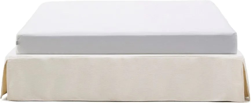 Biela čalúnená dvojlôžková posteľ bez čela 160x200 cm Jaira – Kave Home