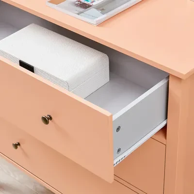 Komoda so zásuvkami broskyňová TIXER
