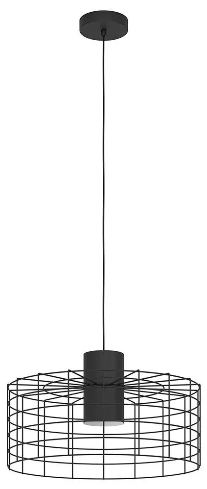 Eglo 43628 - Luster na lanku MILLIGAN 1xE27/40W/230V pr. 48 cm čierna