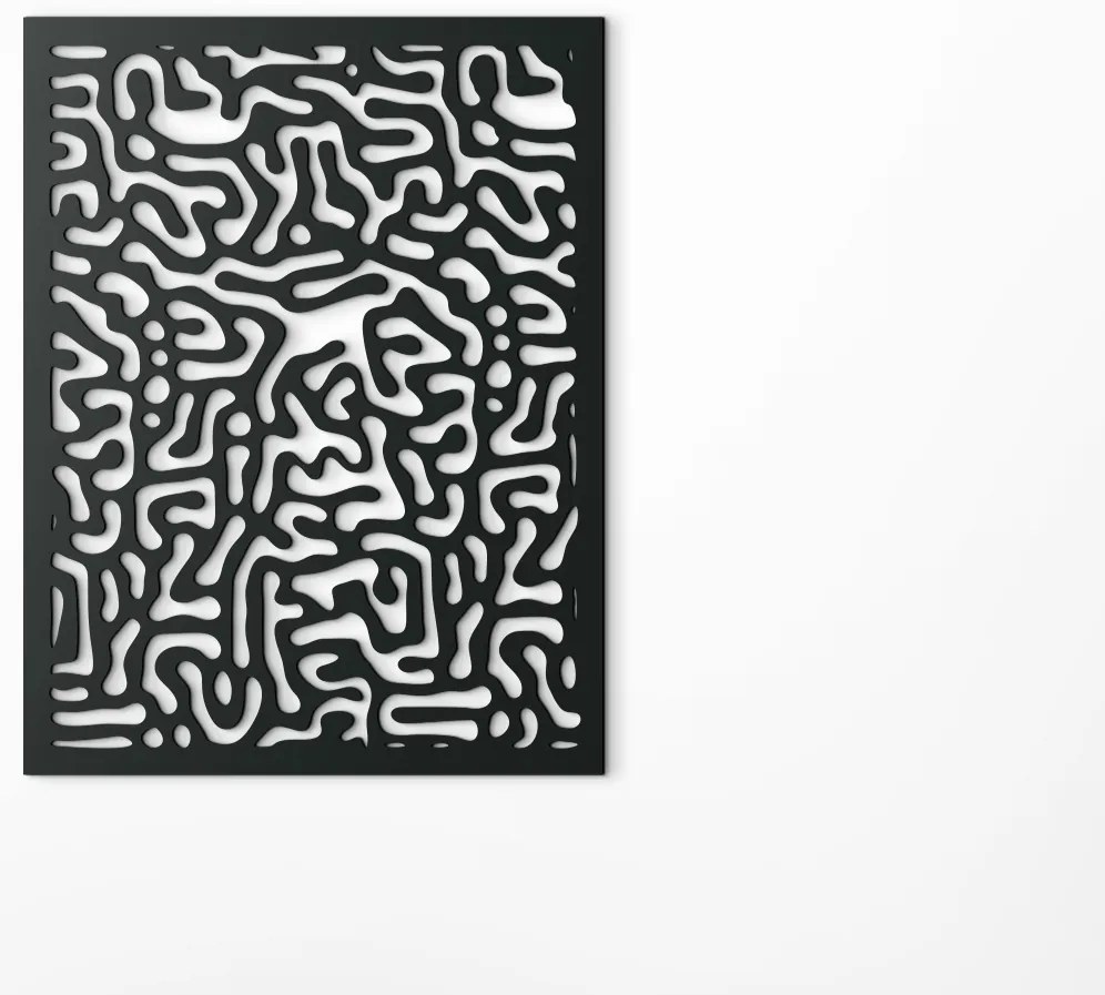 drevko Minimalistický obraz Labyrint Rozmer obrazu: 42,5 x 32,5 cm, Farba dekorácie: Čierna