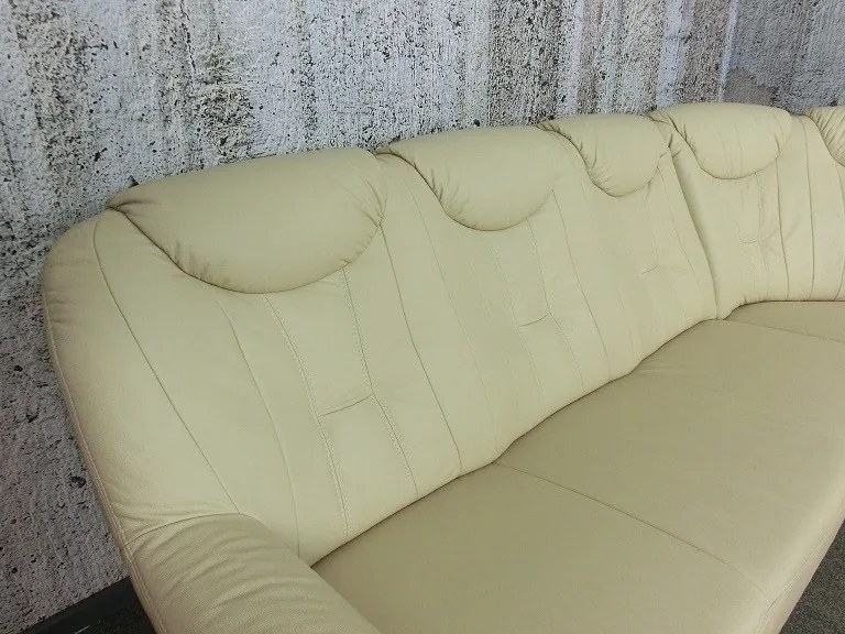(2613) SANTE rohová kožená sedačka creme
