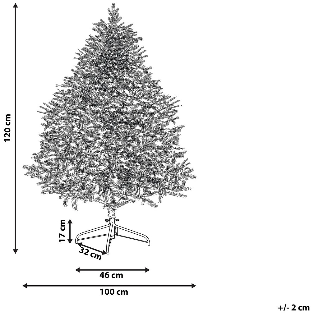 Vianočný stromček 120 cm ružový FARNHAM Beliani