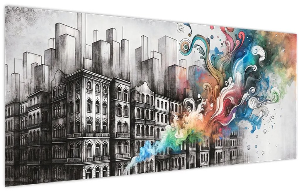 Obraz - Priemyselný život (120x50 cm)