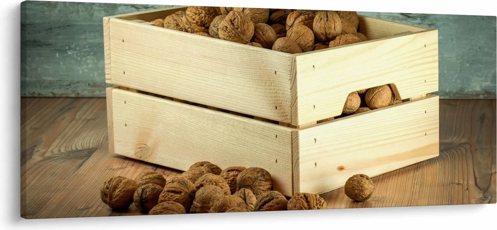 Obraz - Jesenné zátišie s orechmi (120x50 cm)