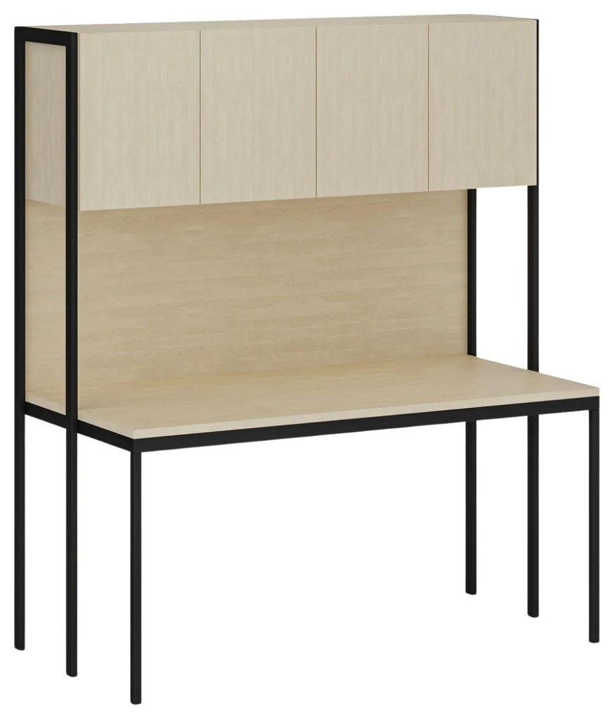 Zostava HOME OFFICE, čierna/breza