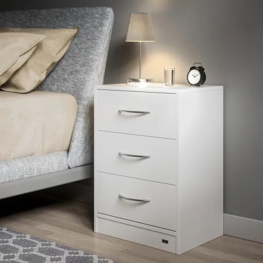 InternetovaZahrada Nočný stolík Eloise 54x39x28cm - LED biely