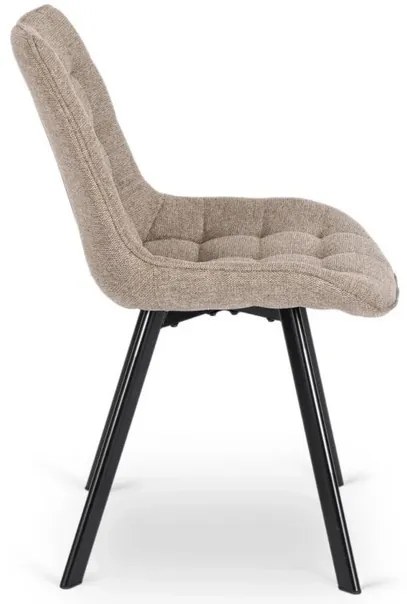 Vintino kreslo BERA Látka - bežová farba, nohy čierne - vintino.sk