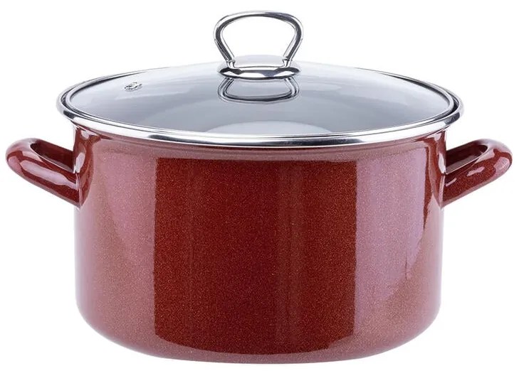 Smaltovaný hrniec s pokrievkou MARIGOLD RED 3,7 l