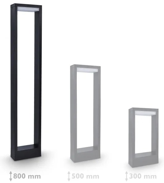 Brilagi-LED Vonkajšia lampa BARI LED/7W/230V 3000/4000/6000K antracit IP54 80 cm