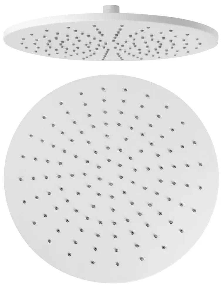 Biela mosadzná hlavová sprcha ø 30 cm – Sapho