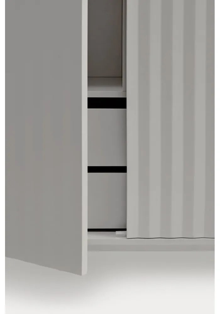 Sivá vysoká komoda 97x130 cm Sierra – Teulat