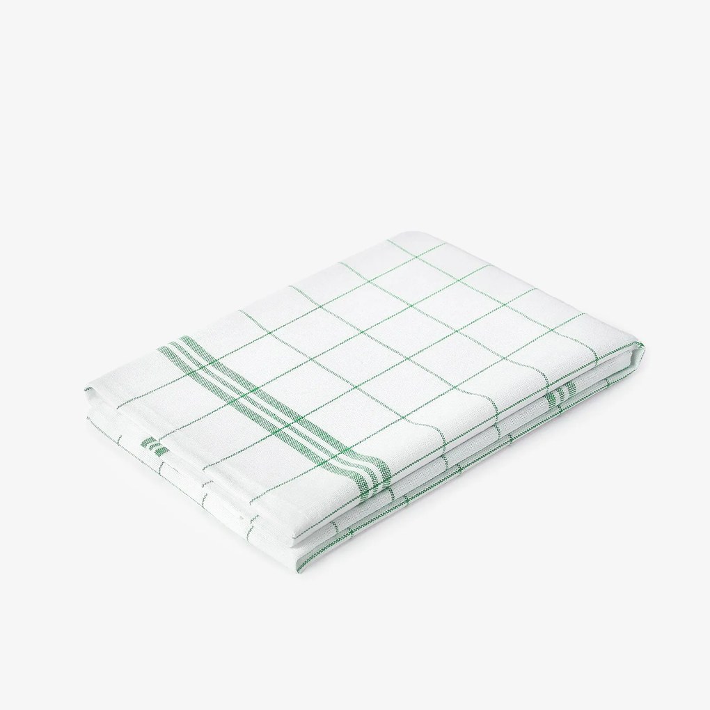 Goldea kuchynská bavlnená utierka - zelené prúžky 45 x 70 cm