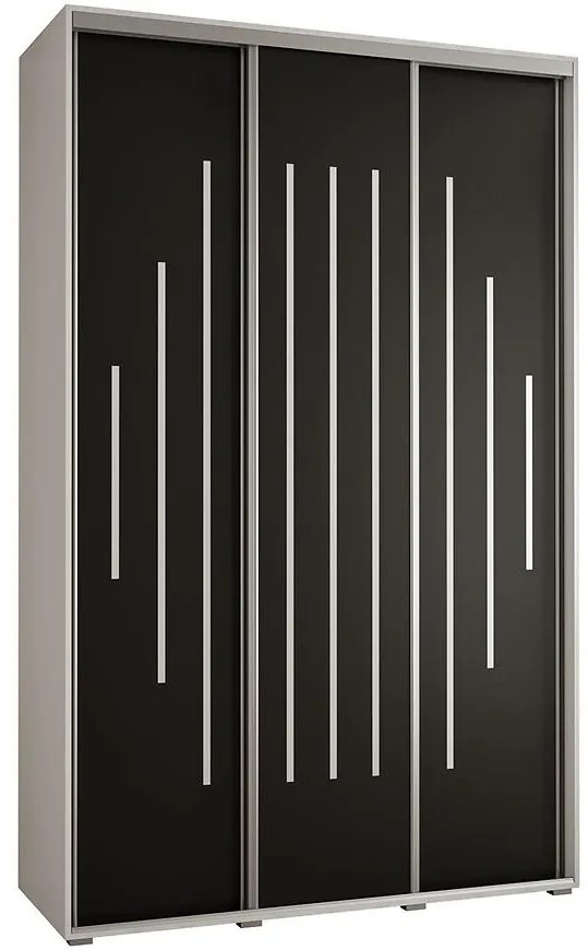 Skriňa 45 Canaris 12 160 biela/čierna/silver