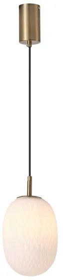 Luster na lanku 1xE14/25W/230V biela pr. 15 cm