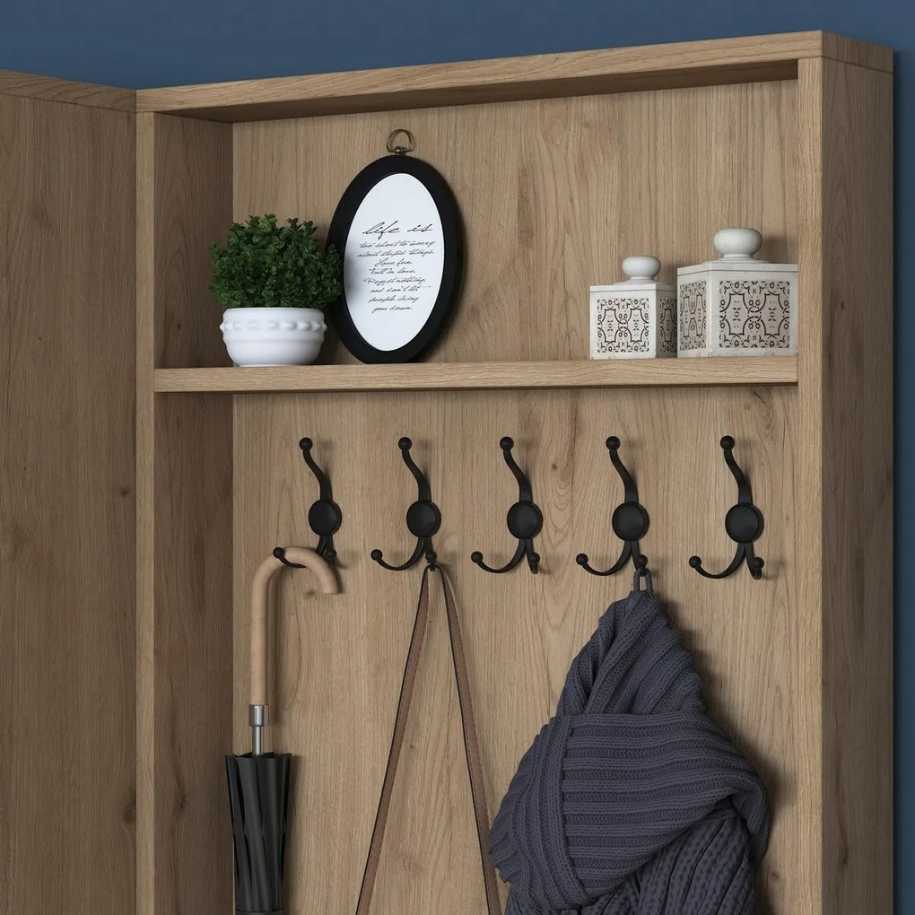 Predsieňová zostava Pone White and Walnut I