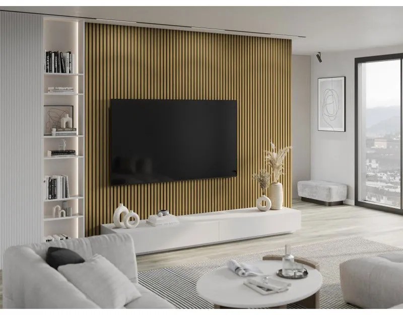 Mexen Lam-B, stenové lamely 275 × 31,5 cm, HDF doska 4 mm, dub jantárový, S100-275317-2812-073