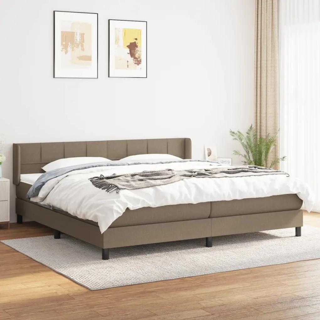 Boxspring posteľ s matracom sivohnedý 200x200 cm látka 3129741
