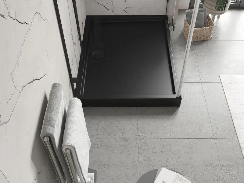 Mexen Flow+ obdĺžniková vanička 100 x 90 cm, čierna matná, 46R709010H