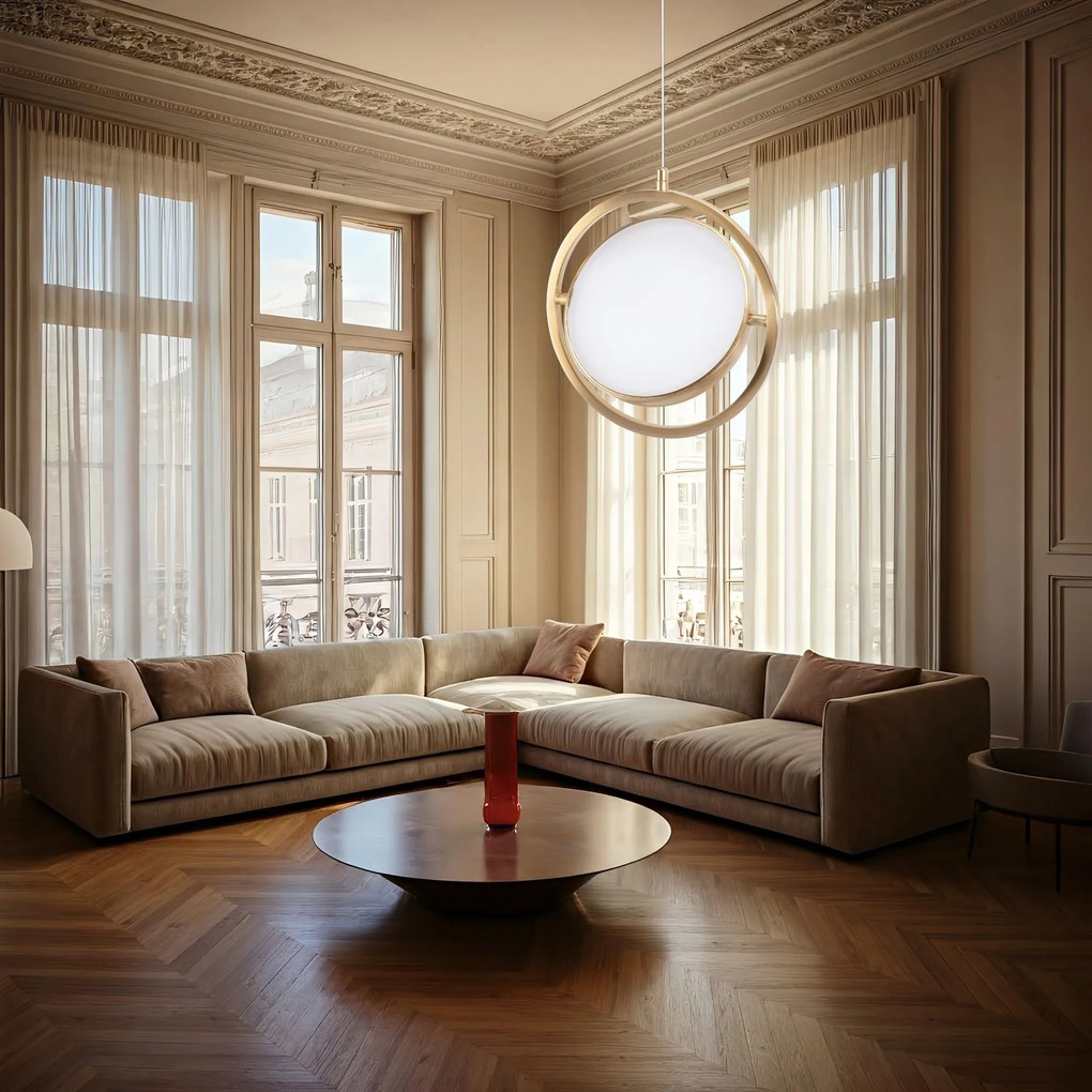 Toolight Toolight, závesné LED svietidlo 26cm, 4000K, APP1791-CP, zlatá matná, OSW-06068