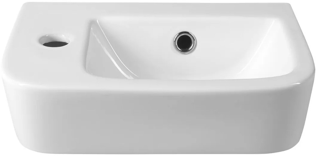 Bruckner, GERDA umývadlo 37x14x24,5cm ľavé, biela, 201.213.4