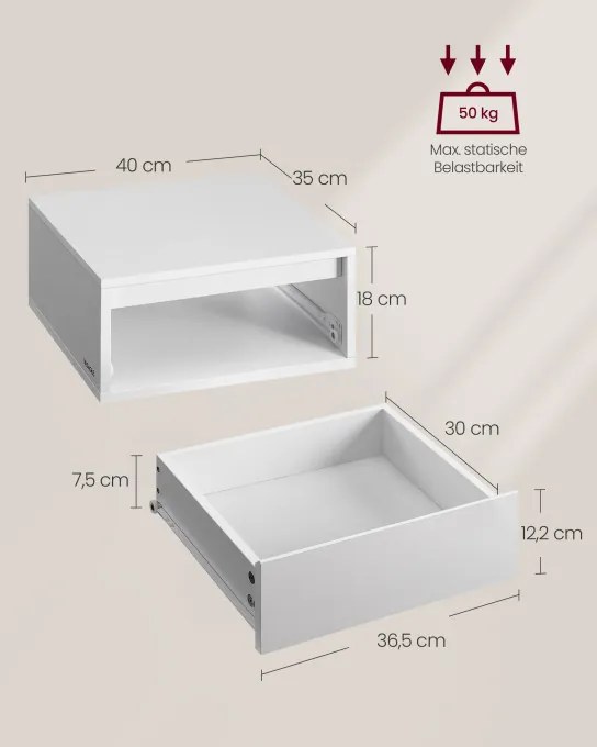 Závesný nočný stolík LET654W01