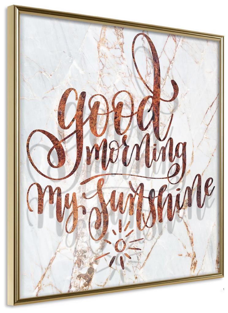 Artgeist Plagát - Good Morning My Sunshine (Square) [Poster] Veľkosť: 20x20, Verzia: Zlatý rám s passe-partout