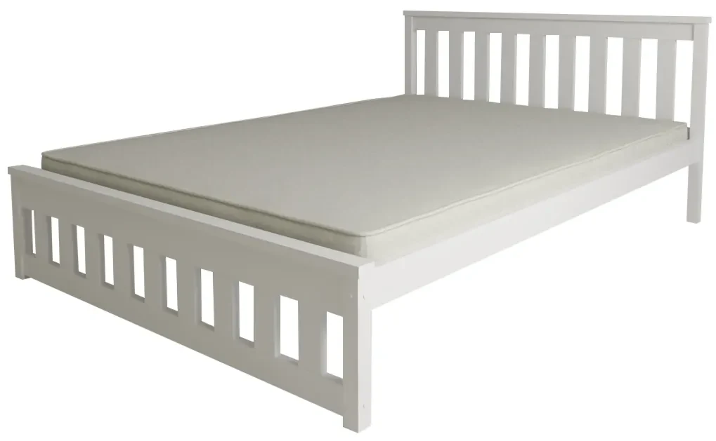 Posteľ MAICA 90 x 200 cm, biela Rošt: Bez roštu, Matrac: Matrac Coco Maxi 20 cm