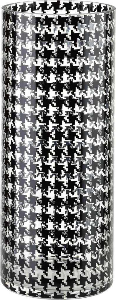 Váza Serenite 12x30 cm čierna/číra