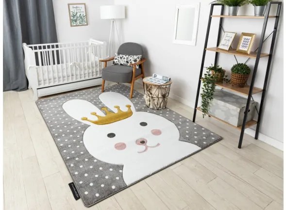 Koberec PETIT BUNNY KRÁLIK sivý