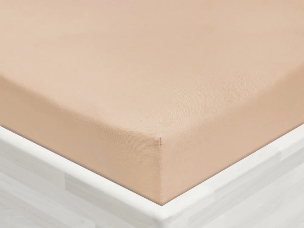 Jersey napínacie prestieradlo JR-033 Béžové 100 x 200 - výška 20 cm