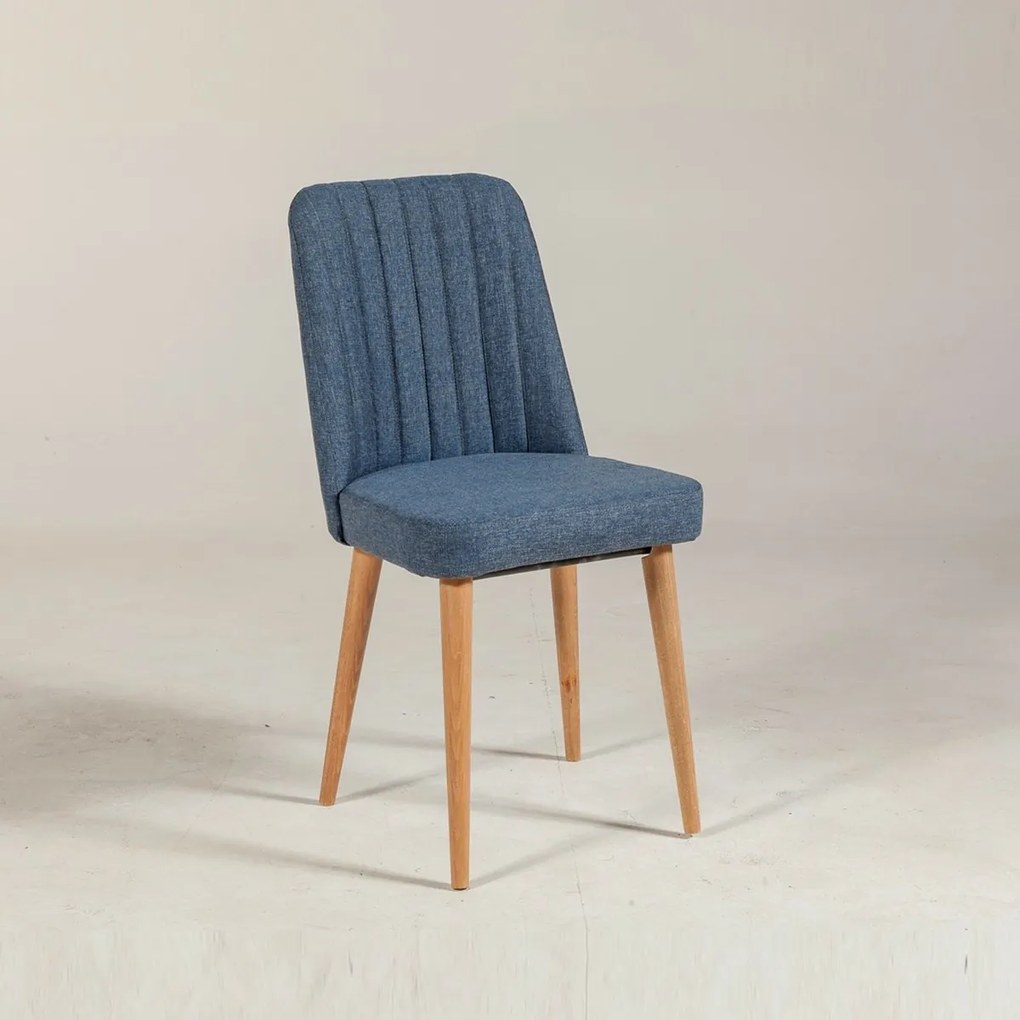 Jedálenská stolička Vina Dark Blue and Atlantic Pine