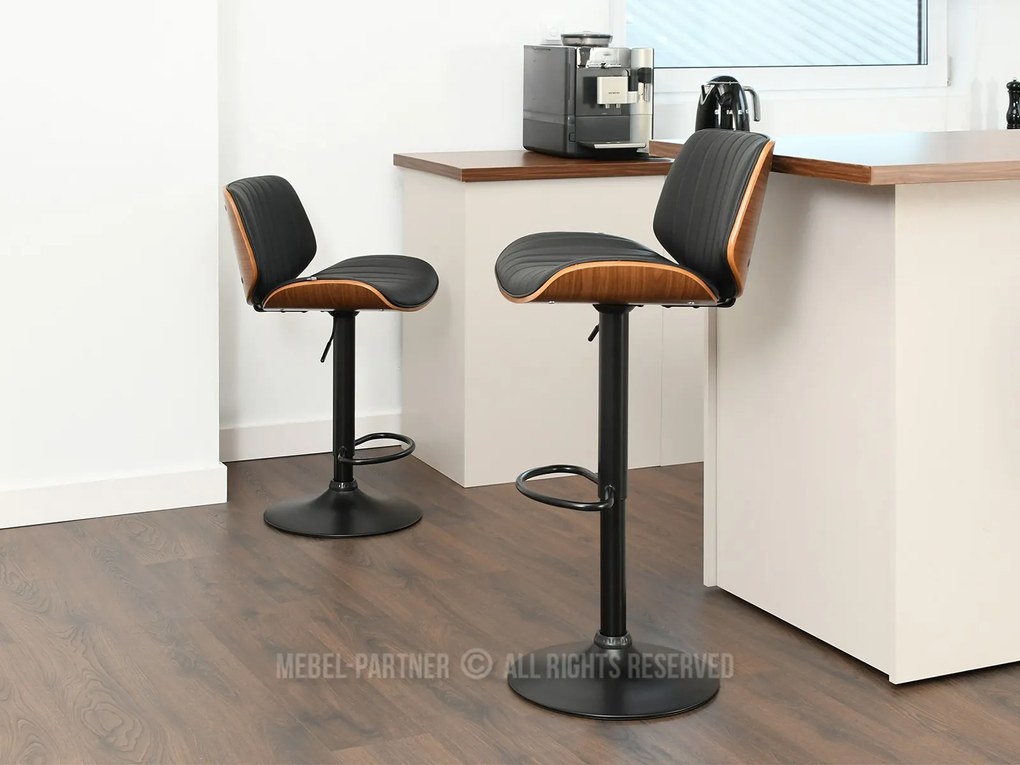 Stolička Hamand (orech tmavý + čierna). Akcia -13%. Vlastná spoľahlivá doprava až k Vám domov. 1110618