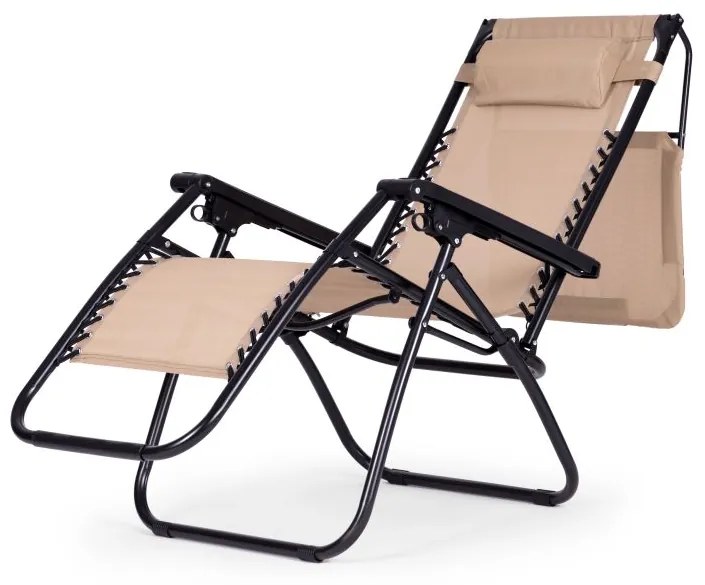 Lehátko so strieškou béžovej farby