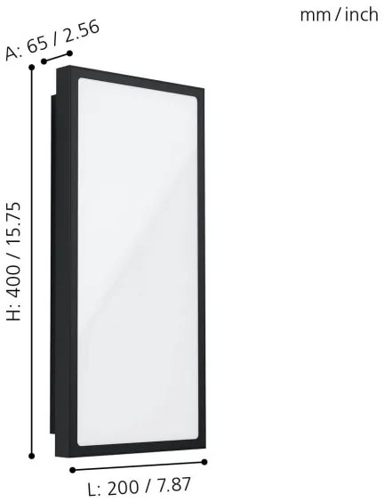 Eglo 99533 - LED Vonkajšie nástenné svietidlo CASAZZA LED/16W/230V IP44