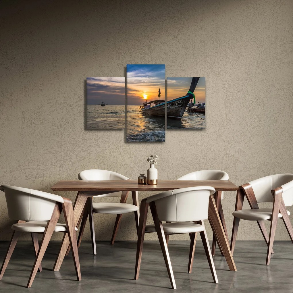 Obraz lode pri brehu (90x60 cm)