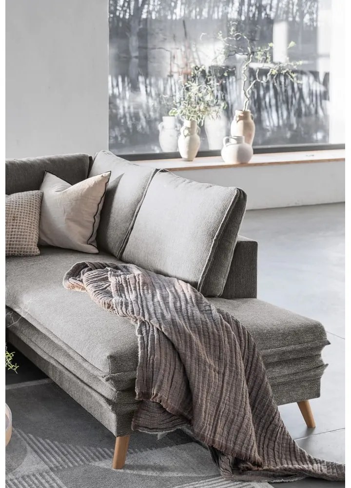 Sivá rozkladacia rohová pohovka (pravý roh) Charming Charlie – Miuform