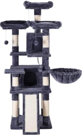 XXL mačací strom 172 cm, dymovo šedý