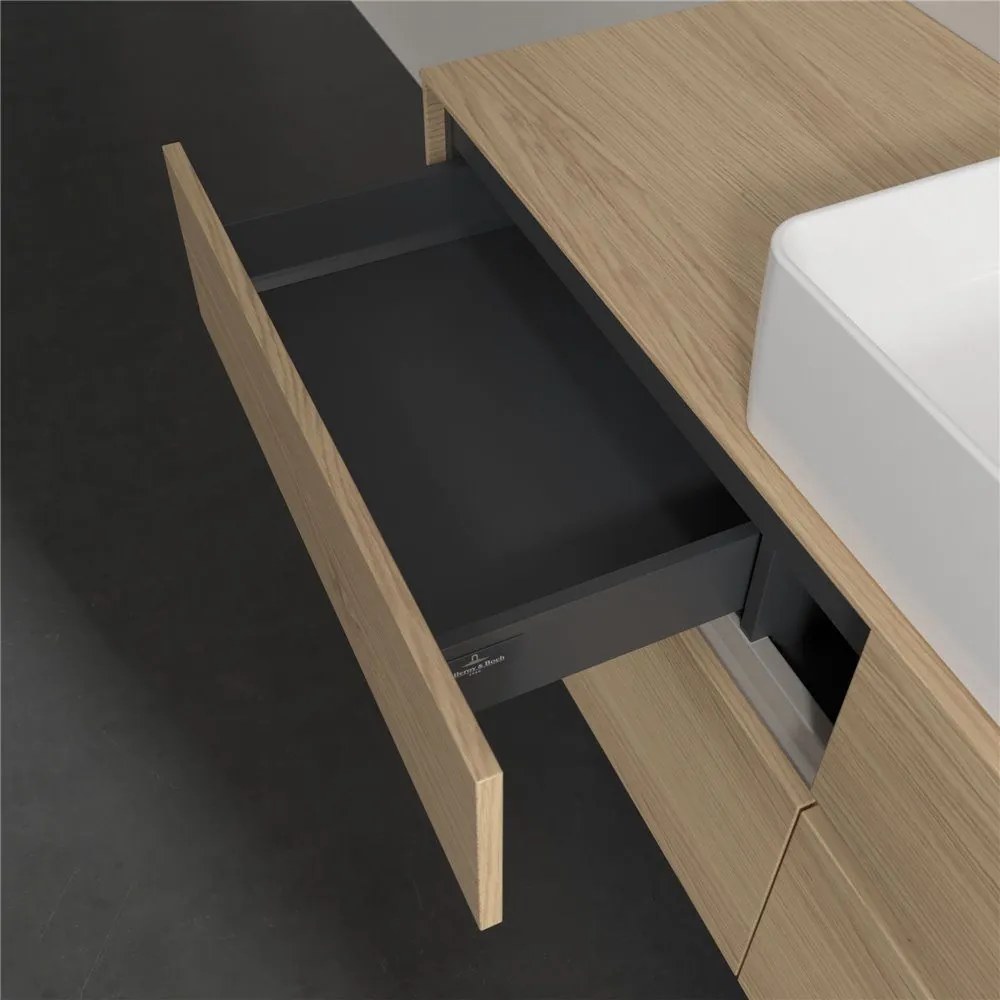 VILLEROY &amp; BOCH Collaro závesná skrinka pod umývadlo na dosku (umývadlo v strede), 4 zásuvky, 1400 x 500 x 548 mm, Nordic Oak, C04500VJ