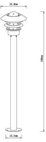 Lucide 11874/99/12 - Vonkajšia lampa ZICO 1xE27/60W/230V IP44