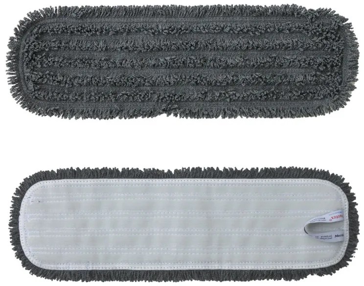Mop na suchý zips Standard, 47 cm - mikrovlákno, sivá