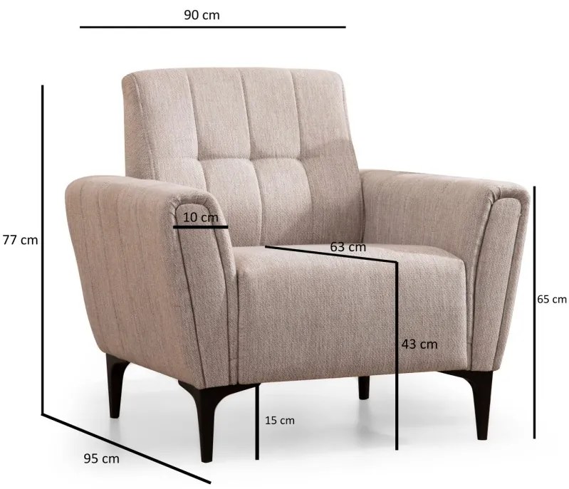 Křeslo Hamlet béžové